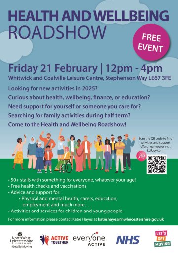 Health and wellbeing roadshow 2025 poster